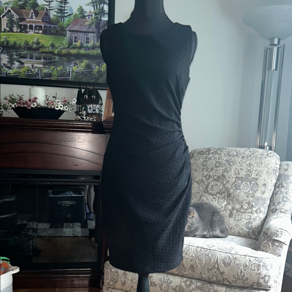 Bisou Bisou Elegant Black Midi Dress